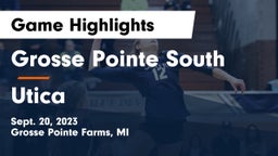 Grosse Pointe South  vs Utica  Game Highlights - Sept. 20, 2023