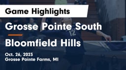Grosse Pointe South  vs Bloomfield Hills  Game Highlights - Oct. 26, 2023