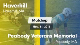 Matchup: Haverhill vs. Peabody Veterans Memorial  2016
