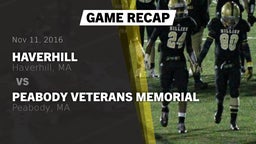 Recap: Haverhill  vs. Peabody Veterans Memorial  2016