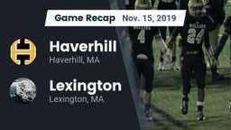 Recap: Haverhill  vs. Lexington  2019