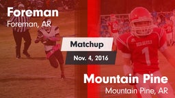 Matchup: Foreman vs. Mountain Pine  2016