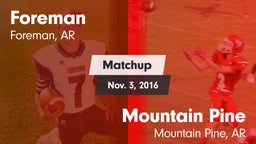 Matchup: Foreman vs. Mountain Pine  2016