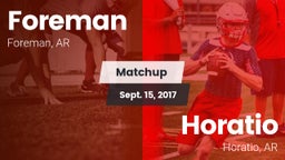 Matchup: Foreman vs. Horatio  2017