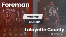 Matchup: Foreman vs. Lafayette County  2017