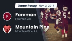 Recap: Foreman  vs. Mountain Pine  2017