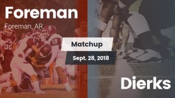 Matchup: Foreman vs. Dierks 2018