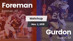 Matchup: Foreman vs. Gurdon  2018
