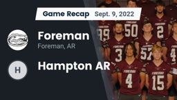 Recap: Foreman  vs. Hampton  AR 2022