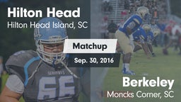 Matchup: Hilton Head vs. Berkeley  2016