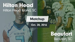 Matchup: Hilton Head vs. Beaufort  2016