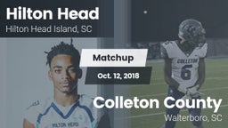 Matchup: Hilton Head vs. Colleton County  2018
