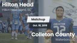 Matchup: Hilton Head vs. Colleton County  2019