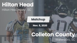 Matchup: Hilton Head vs. Colleton County  2020