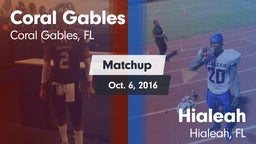 Matchup: Coral Gables vs. Hialeah  2016
