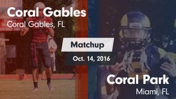 Matchup: Coral Gables vs. Coral Park  2016