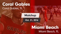 Matchup: Coral Gables vs. Miami Beach  2016