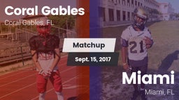 Matchup: Coral Gables vs. Miami  2017
