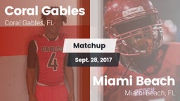 Matchup: Coral Gables vs. Miami Beach  2017