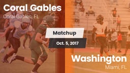 Matchup: Coral Gables vs. Washington  2017