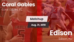 Matchup: Coral Gables vs. Edison  2018
