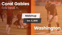 Matchup: Coral Gables vs. Washington  2018