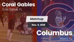 Matchup: Coral Gables vs. Columbus  2018