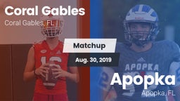 Matchup: Coral Gables vs. Apopka  2019
