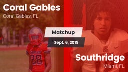 Matchup: Coral Gables vs. Southridge  2019