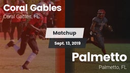 Matchup: Coral Gables vs. Palmetto  2019