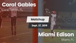 Matchup: Coral Gables vs. Miami Edison  2019