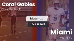 Matchup: Coral Gables vs. Miami  2019