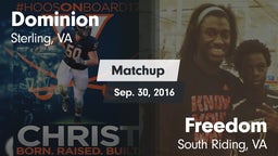 Matchup: Dominion vs. Freedom  2016