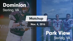 Matchup: Dominion vs. Park View  2016