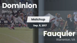 Matchup: Dominion vs. Fauquier  2017