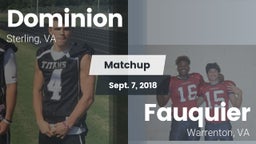 Matchup: Dominion vs. Fauquier  2018