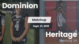 Matchup: Dominion vs. Heritage  2018