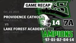 Recap: Providence Catholic  vs. Lake Forest Academy  2015