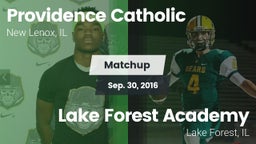 Matchup: Providence Catholic vs. Lake Forest Academy  2016