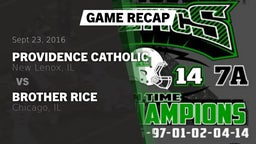 Recap: Providence Catholic  vs. Brother Rice  2016