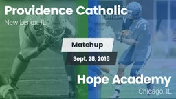 Matchup: Providence Catholic vs. Hope Academy  2018