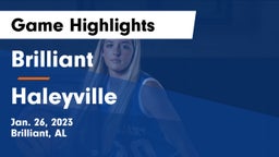 Brilliant  vs Haleyville  Game Highlights - Jan. 26, 2023