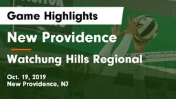 New Providence  vs Watchung Hills Regional  Game Highlights - Oct. 19, 2019