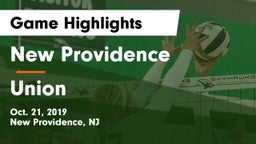 New Providence  vs Union  Game Highlights - Oct. 21, 2019