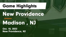 New Providence  vs Madison , NJ Game Highlights - Oct. 18, 2022