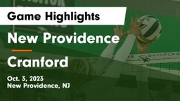 New Providence  vs Cranford  Game Highlights - Oct. 3, 2023