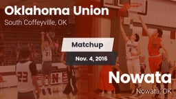 Matchup: Oklahoma Union vs. Nowata  2016