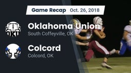 Recap: Oklahoma Union  vs. Colcord  2018
