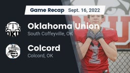 Recap: Oklahoma Union  vs. Colcord  2022