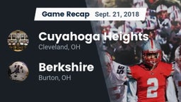 Recap: Cuyahoga Heights  vs. Berkshire  2018